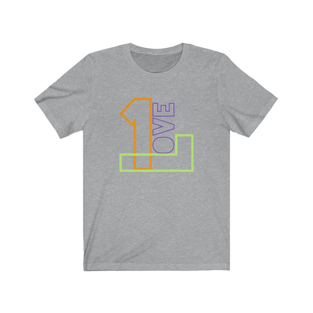 1 Love Unisex Jersey Short Sleeve Tee | Always Get Lucky - alwaysgetlucky.com