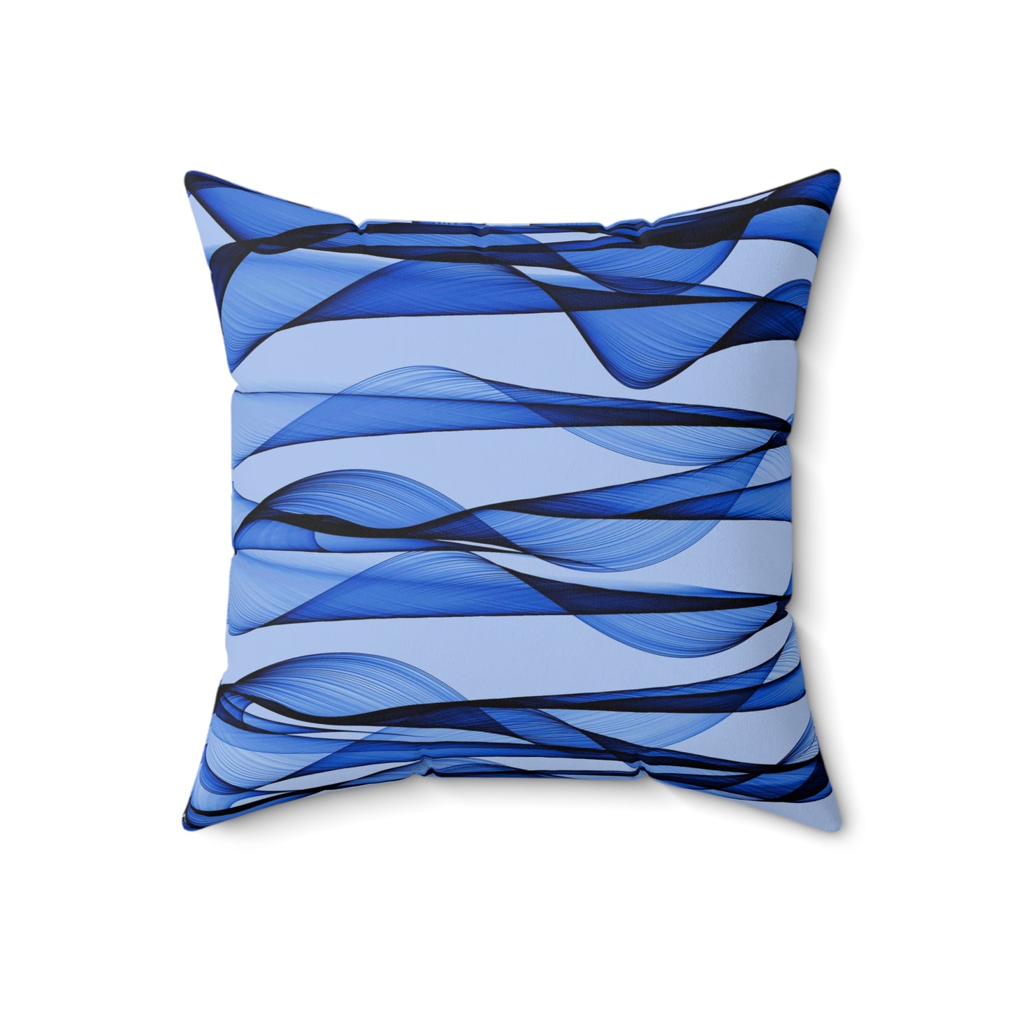 Otranto Waves Faux Suede Square Pillow