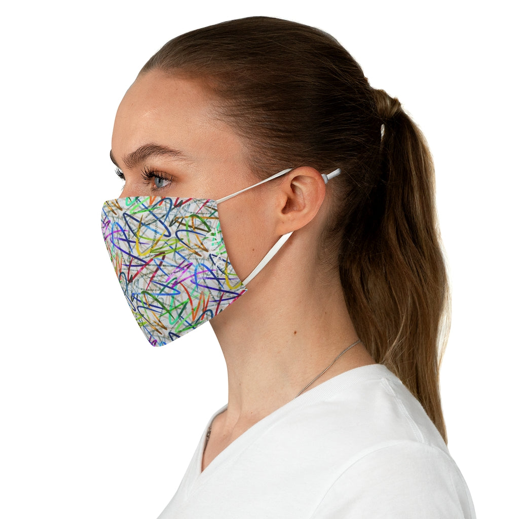 Artful Confusion Double Layer Fabric Face Mask from Vluxe by Lucky Nahum