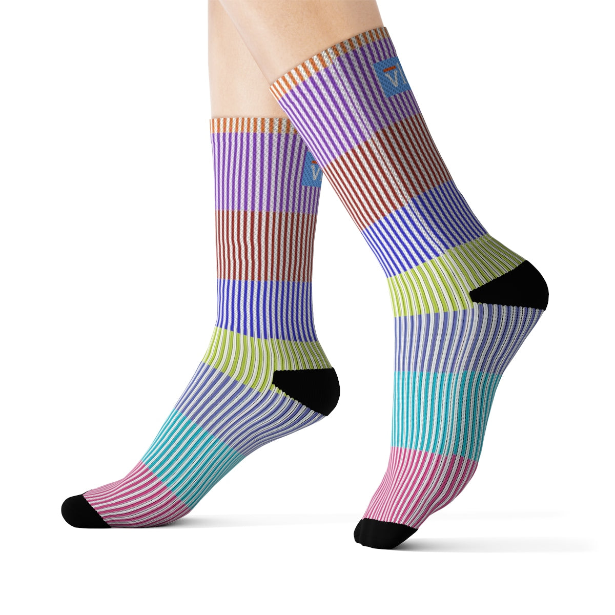 Stripe Of Many Colors Socks