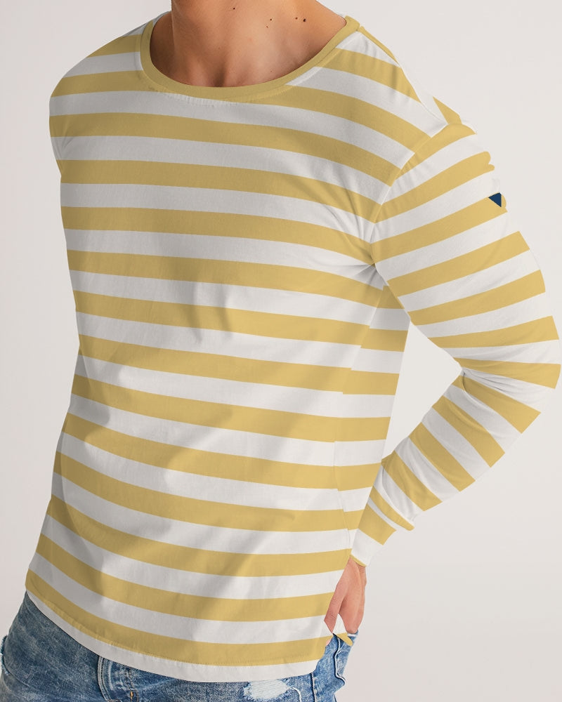 Classic Vluxe Yellow Stripe Men's Long Sleeve Tee