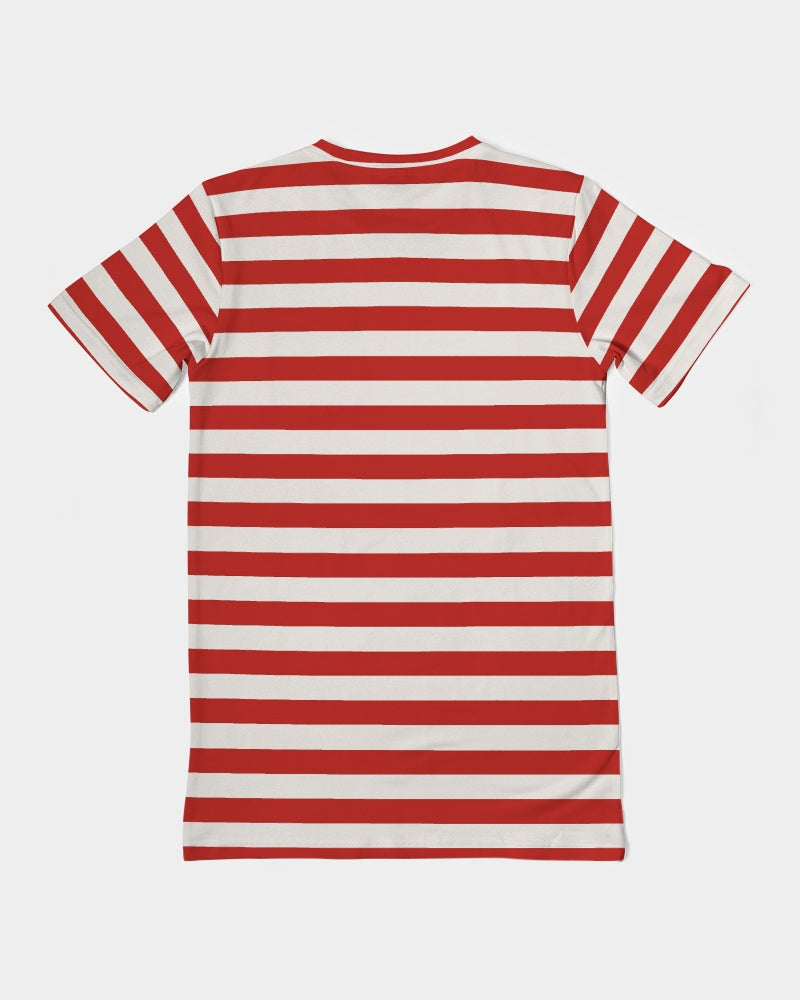 Classic Vluxe Red Stripe Men's Everyday Pocket Tee
