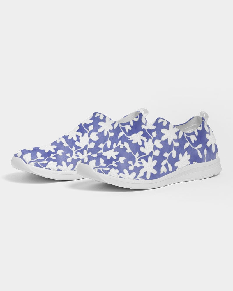 Camo Flower Sky Women's Slip-On Flyknit Shoe