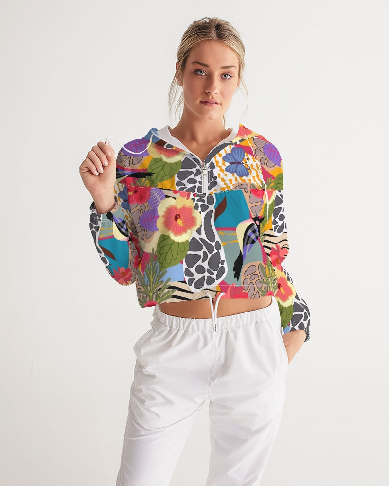 Bird of Paradise Women's Cropped Windbreaker