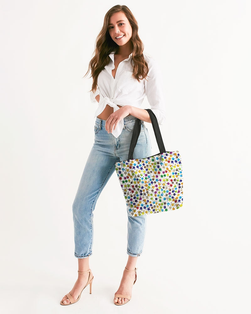 Happiness Canvas Zip Tote