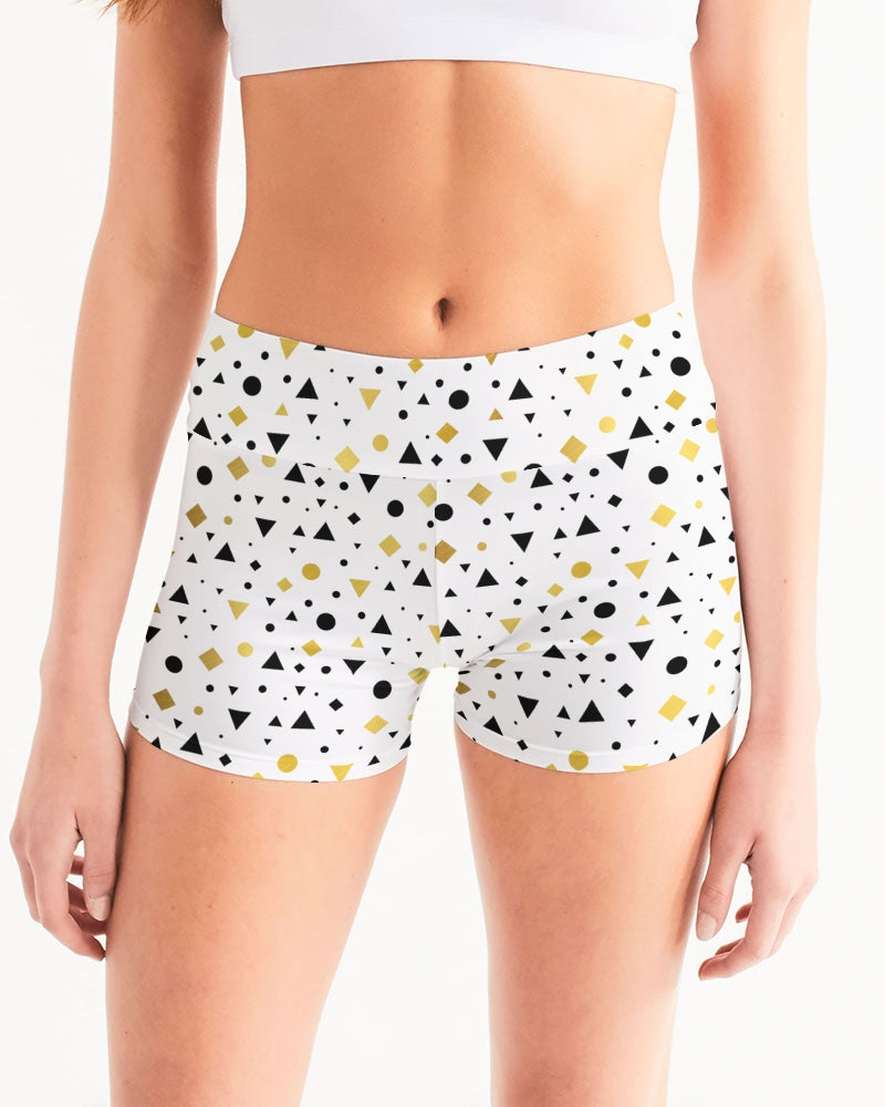 New Dots Women's Mid-Rise Yoga Shorts