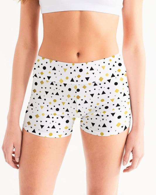 New Dots Women's Mid-Rise Yoga Shorts
