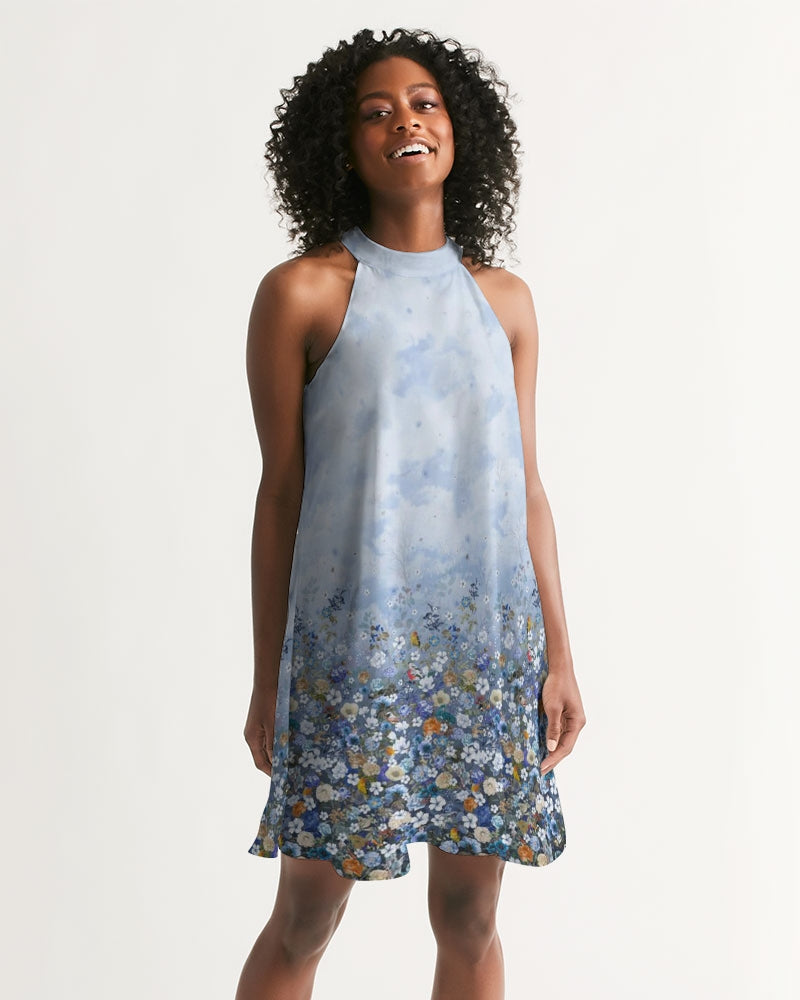 Floral Heavens Women's Halter Dress | Always Get Lucky