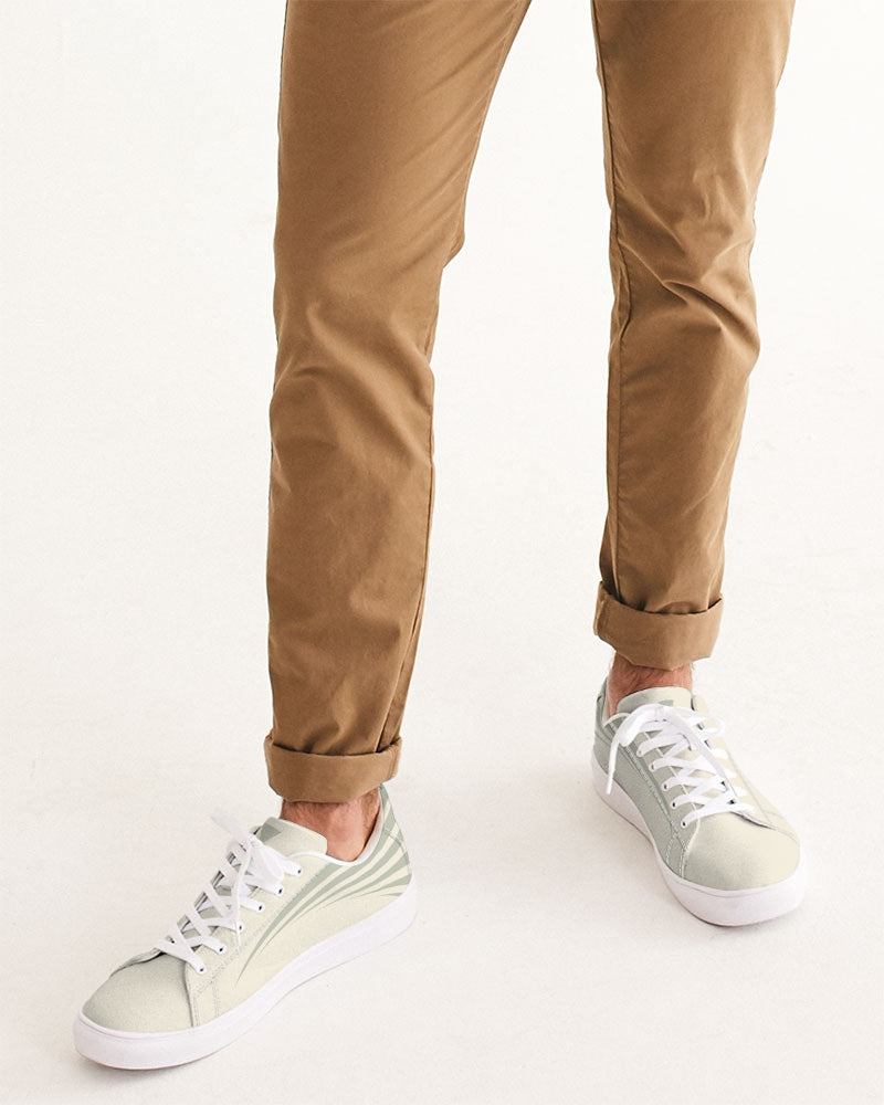 Solid State Of Mind Cream Men's Faux-Leather Sneaker
