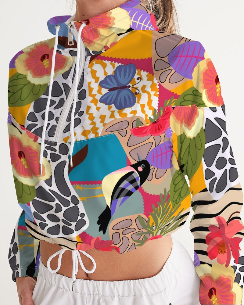 Bird of Paradise Women's Cropped Windbreaker
