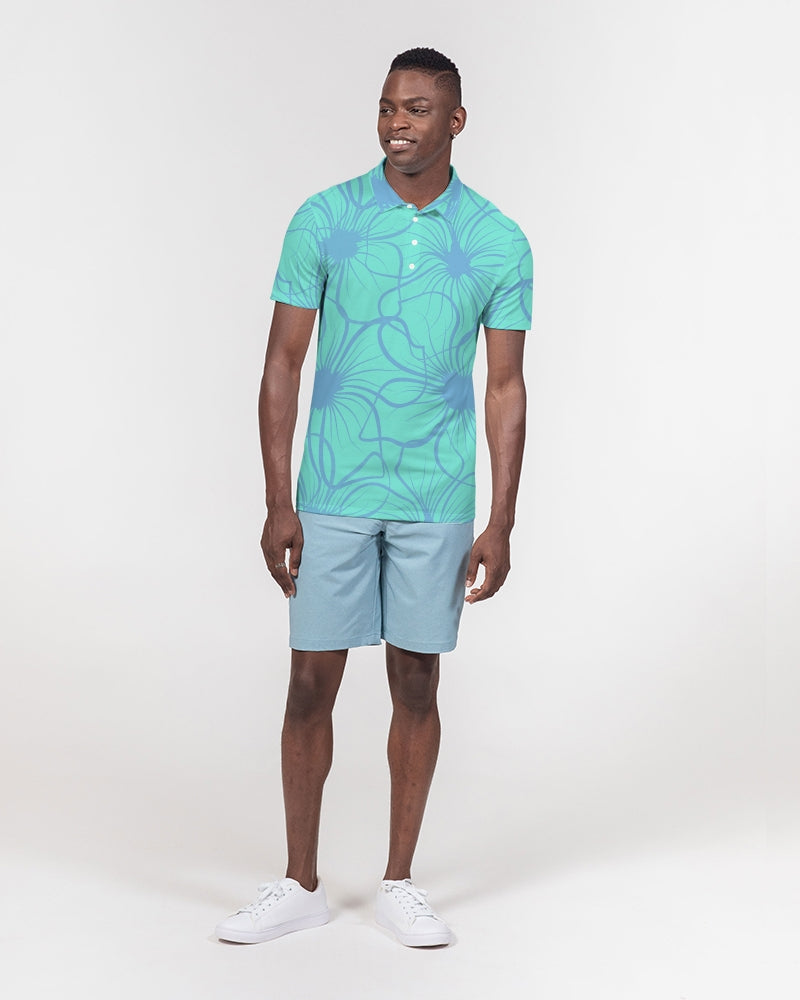 Overblown Aquatic Men's Slim Fit Short Sleeve Polo