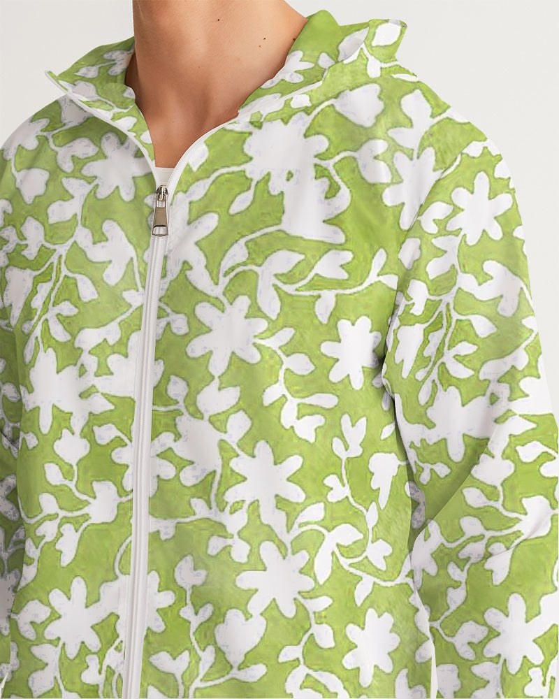 Camo Flower Grass Men's Windbreaker