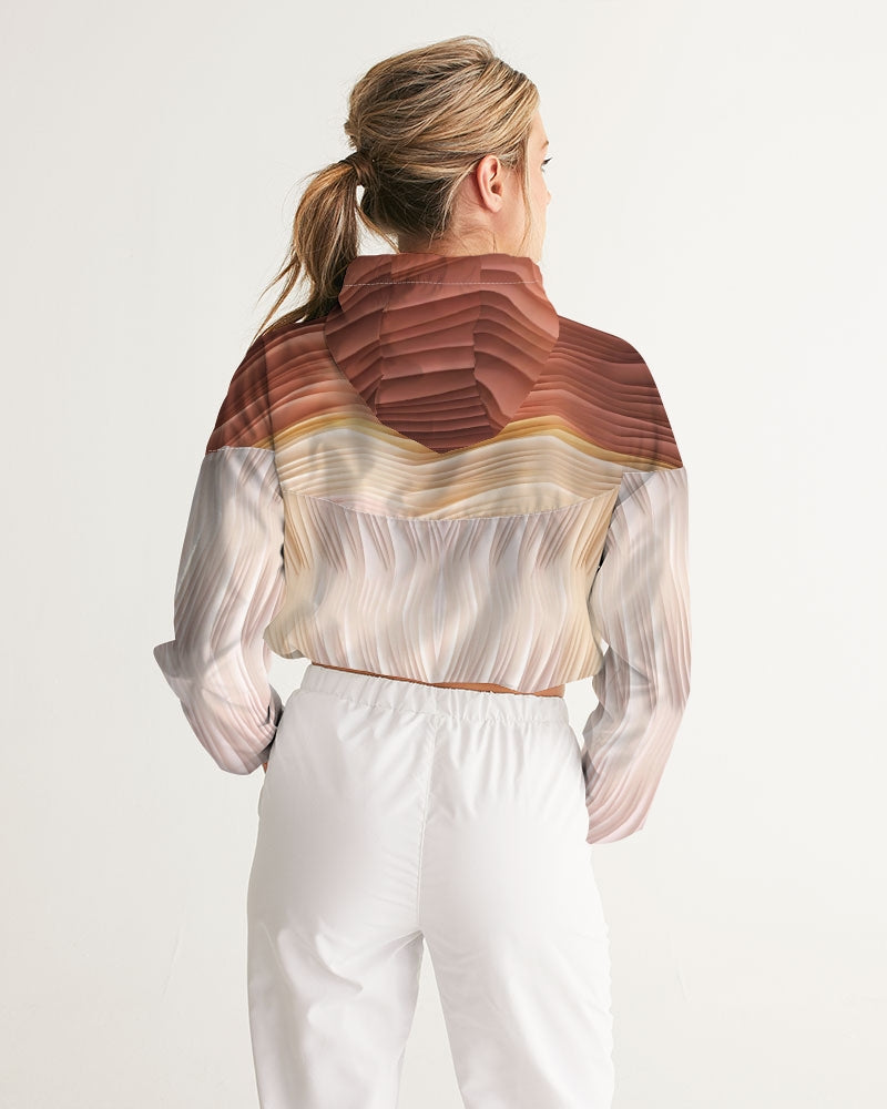 Wavy Gravy Women's Cropped Windbreaker | Always Get Lucky