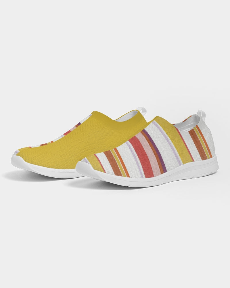 Split Personality Stripe Yellow Women's Slip-On Flyknit Shoe