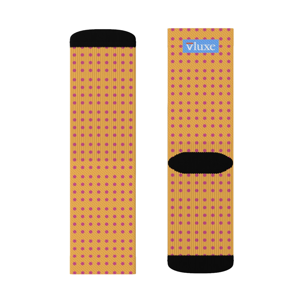 Vluxe DaDot Classic Hot Pink Orange Socks