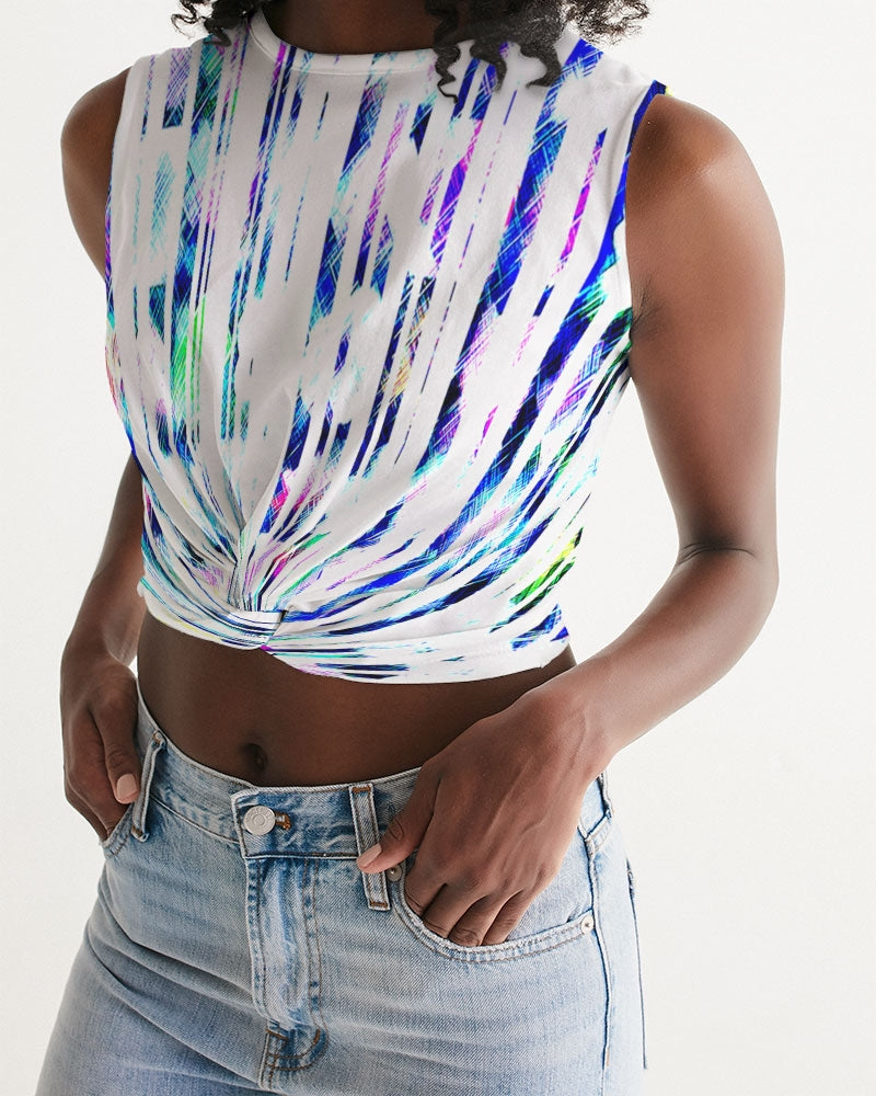 Blur The Lines Women's Twist-Front Tank