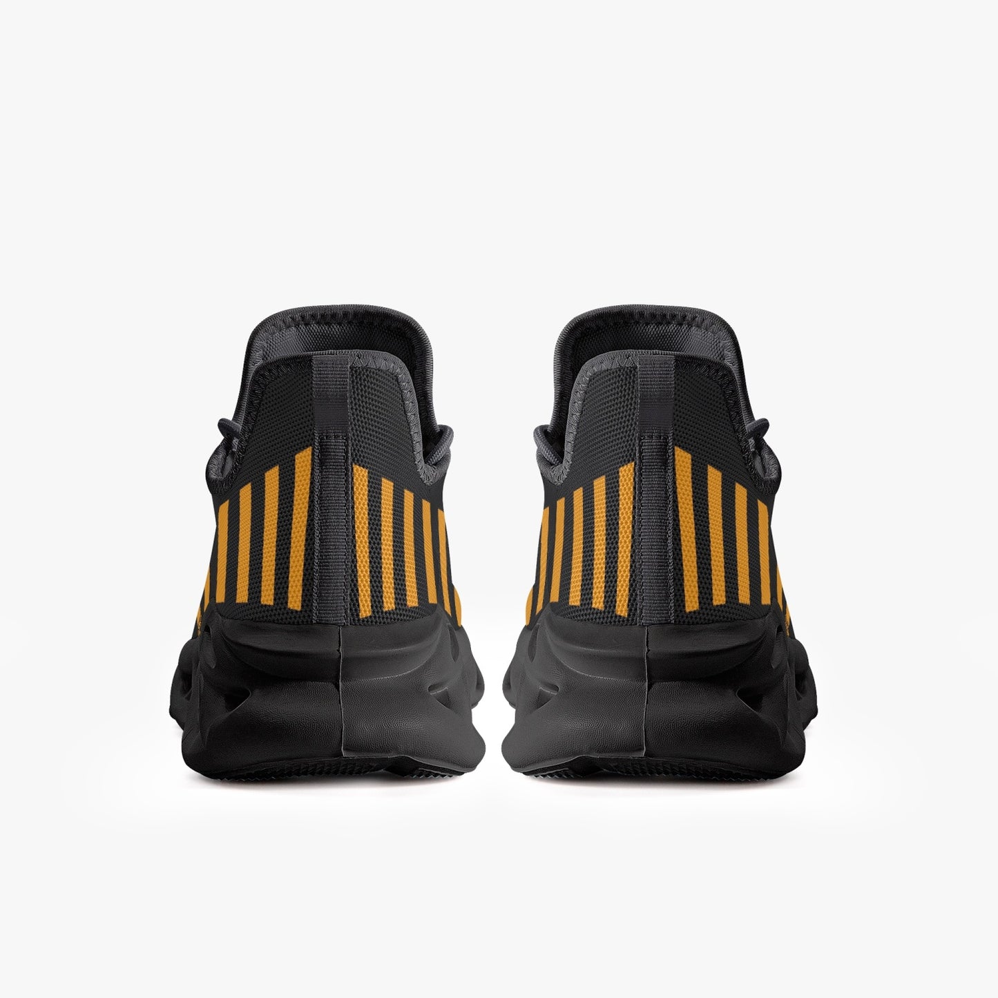 Vluxe Bounce Mesh Knit Sneakers - Black/Orange