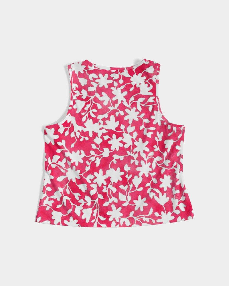 Camo Flower Flame Women's Cropped Tank