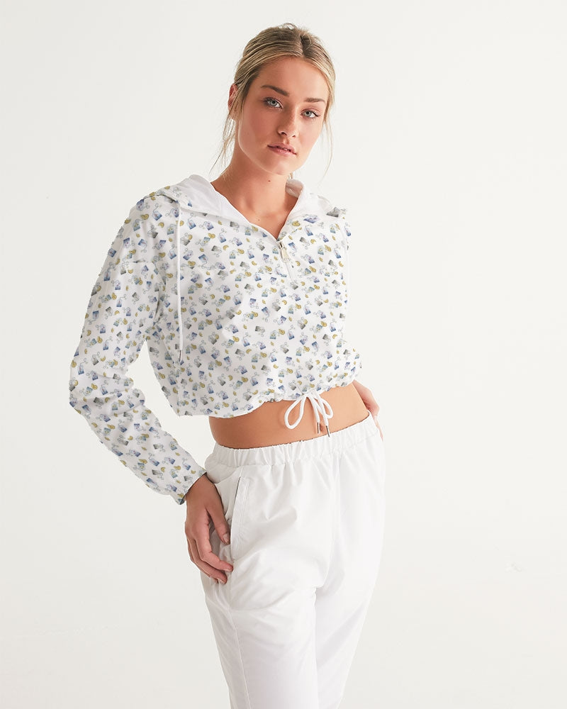 Tea Lover Women's Cropped Windbreaker