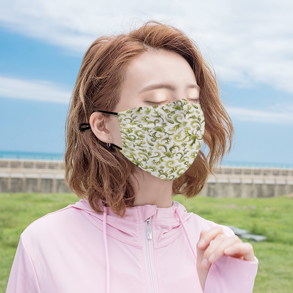 Tapestry Green Face Cover with Filter Element for Adults from Vluxe by Lucky Nahum