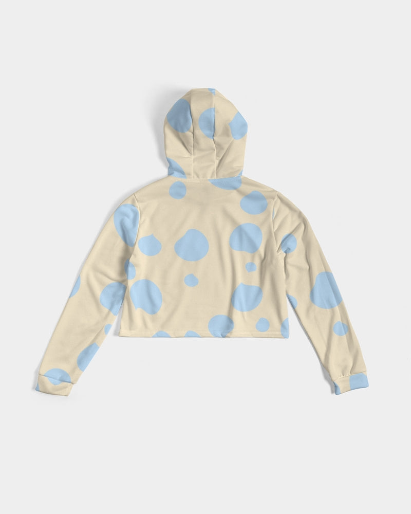 Vanilla Record Vibe Women's Cropped Hoodie