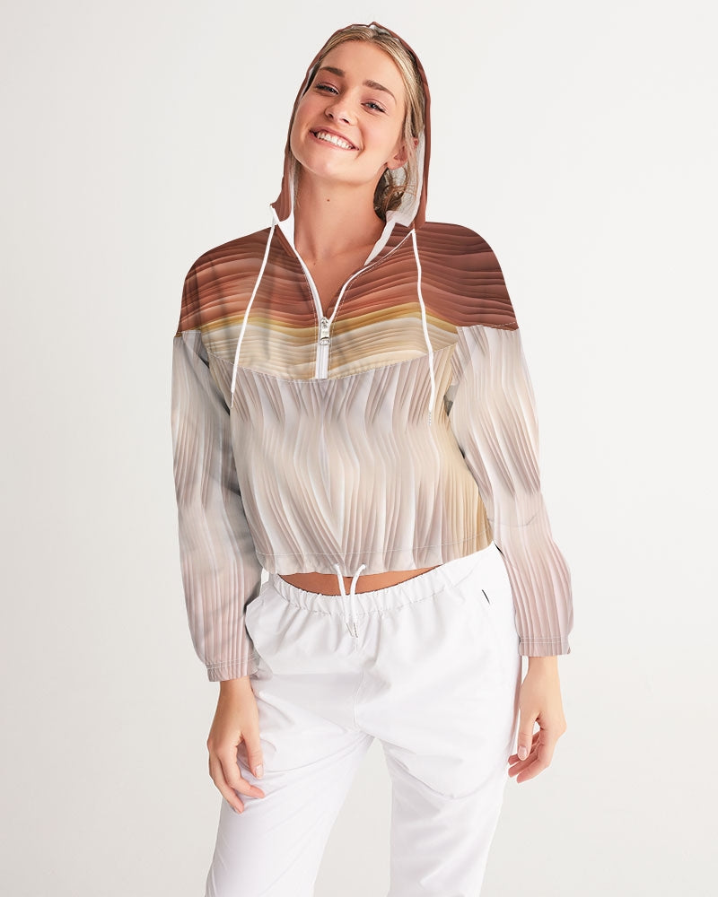 Wavy Gravy Women's Cropped Windbreaker | Always Get Lucky