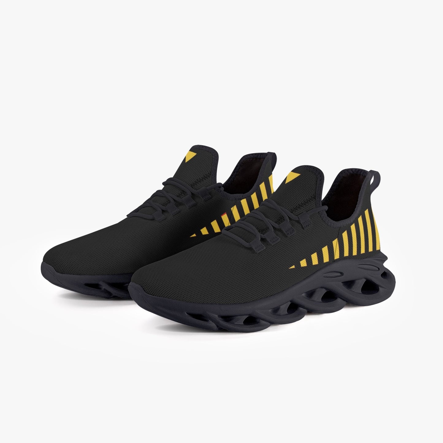 Vluxe Bounce Mesh Knit Sneakers - Black/Yellow