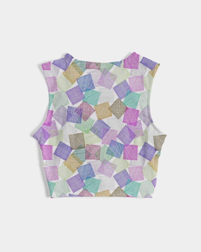 Boxes White Women's Twist-Front Tank