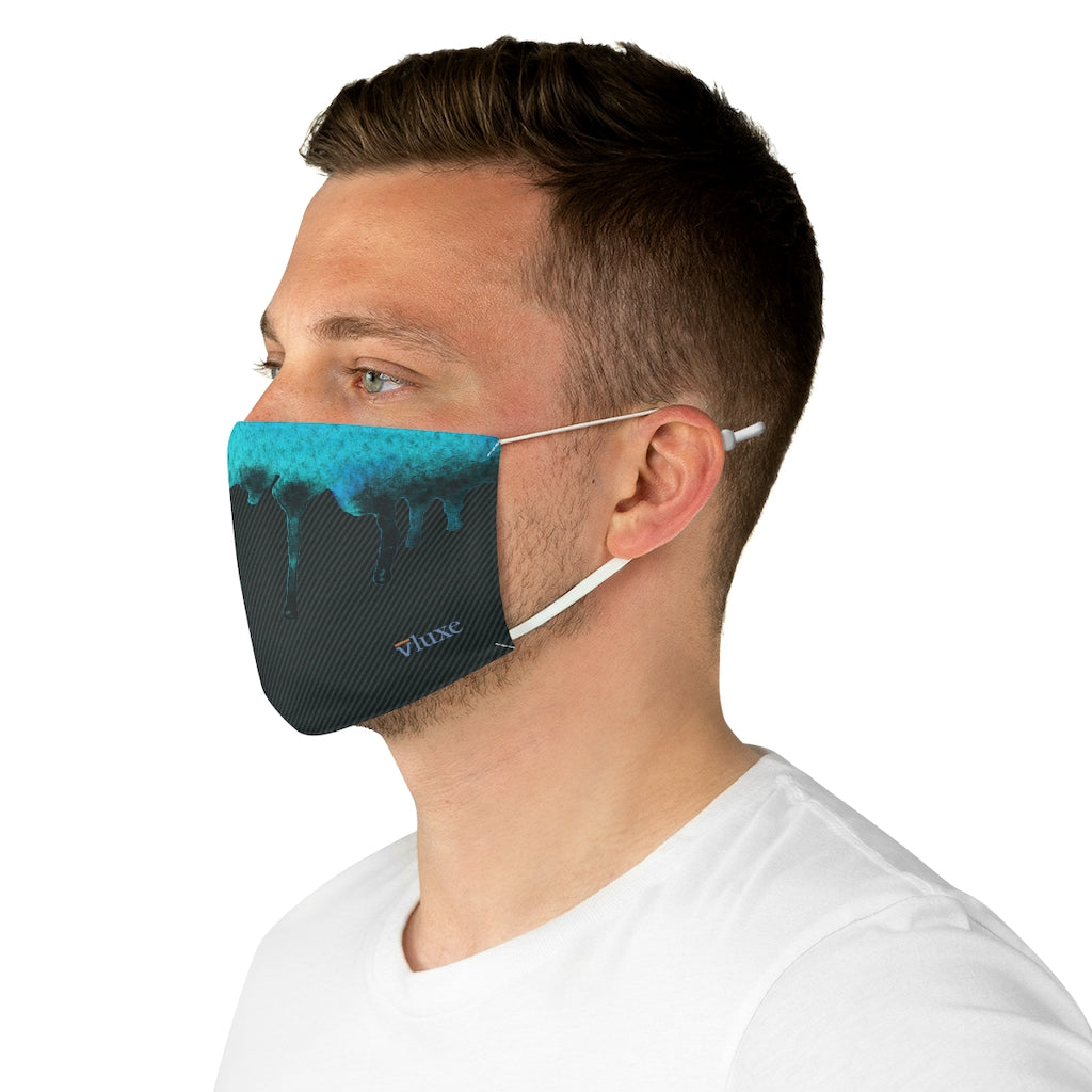 Dripped Marine Double Layer Fabric Face Mask from Vluxe by Lucky Nahum