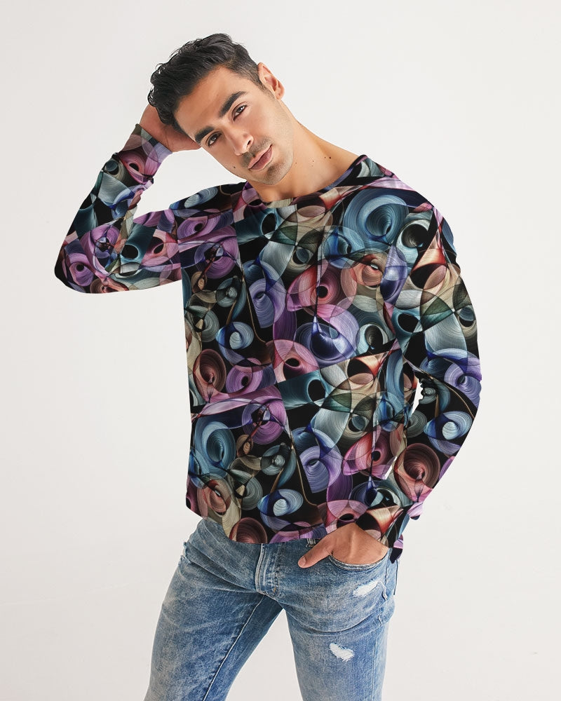 Salento Men's All-Over Print Long Sleeve Tee