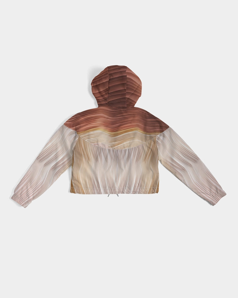 Wavy Gravy Women's Cropped Windbreaker | Always Get Lucky