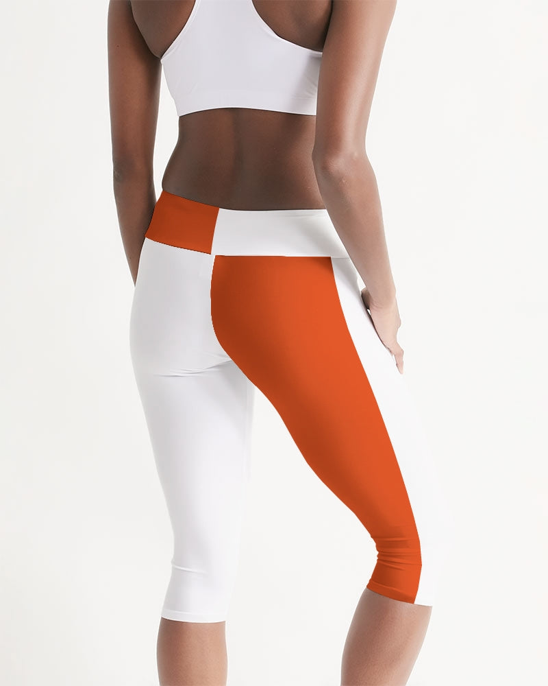 Blocks Saucy Red Women's Mid-Rise Capri