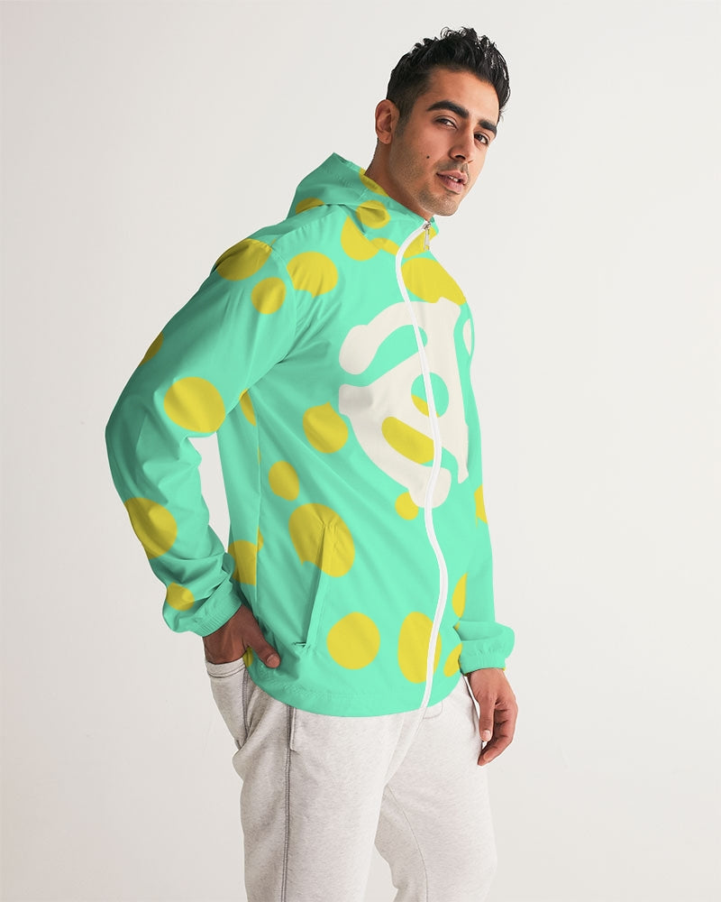 Sea Foam Record Vibe Men's Windbreaker