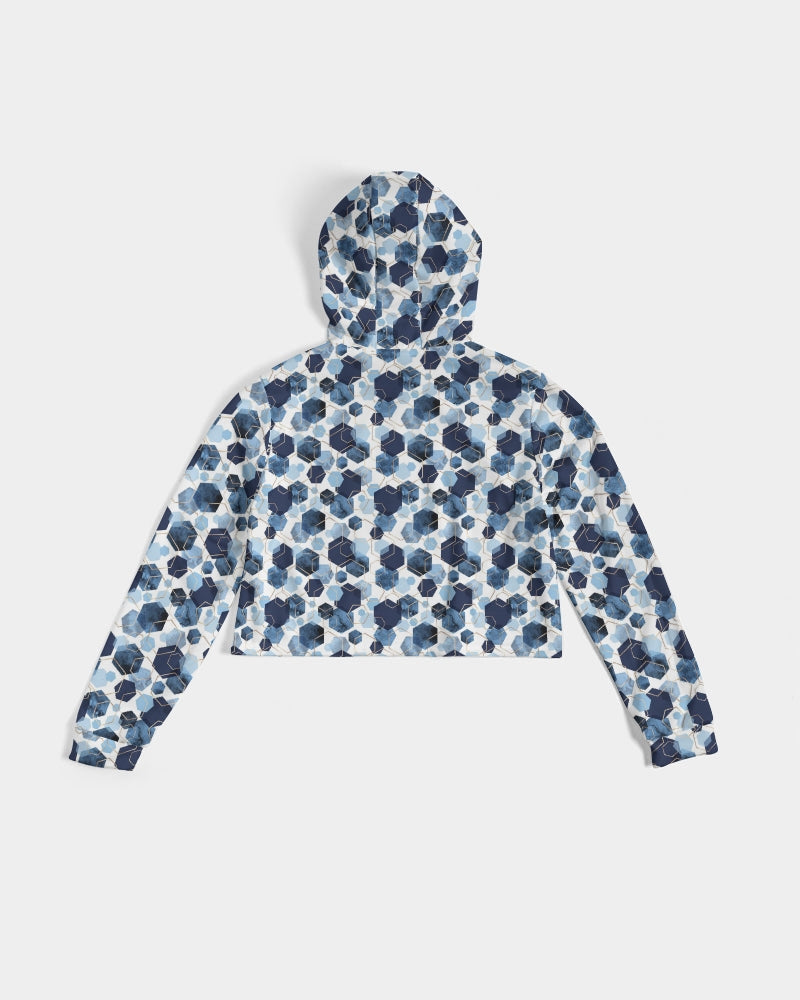 Night Diamonds Women's Cropped Hoodie