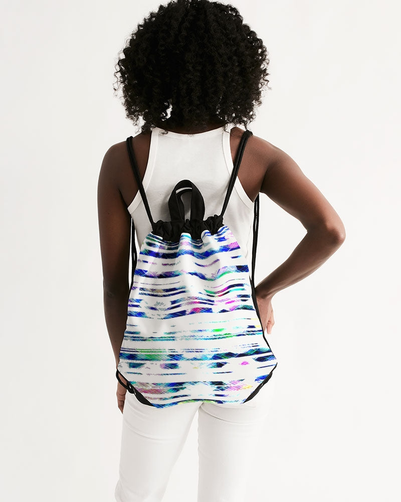 Blur The Lines Canvas Drawstring Bag