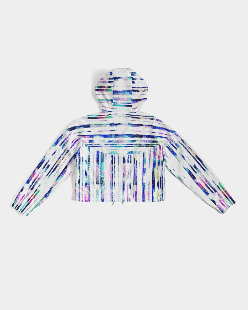 Blur The Lines Women's Cropped Windbreaker