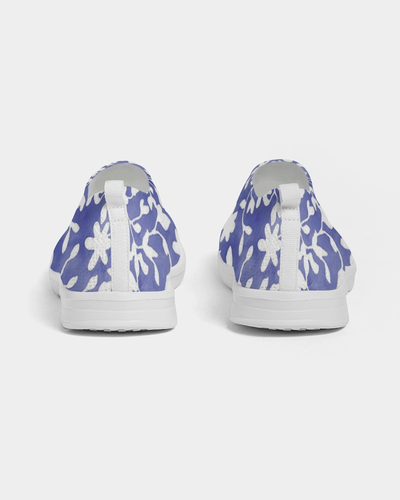Camo Flower Sky Women's Slip-On Flyknit Shoe