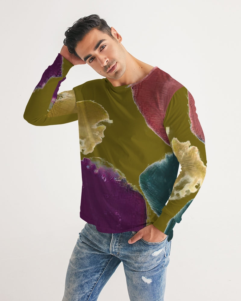 Splaty Olive Men's Long Sleeve Tee | Always Get Lucky