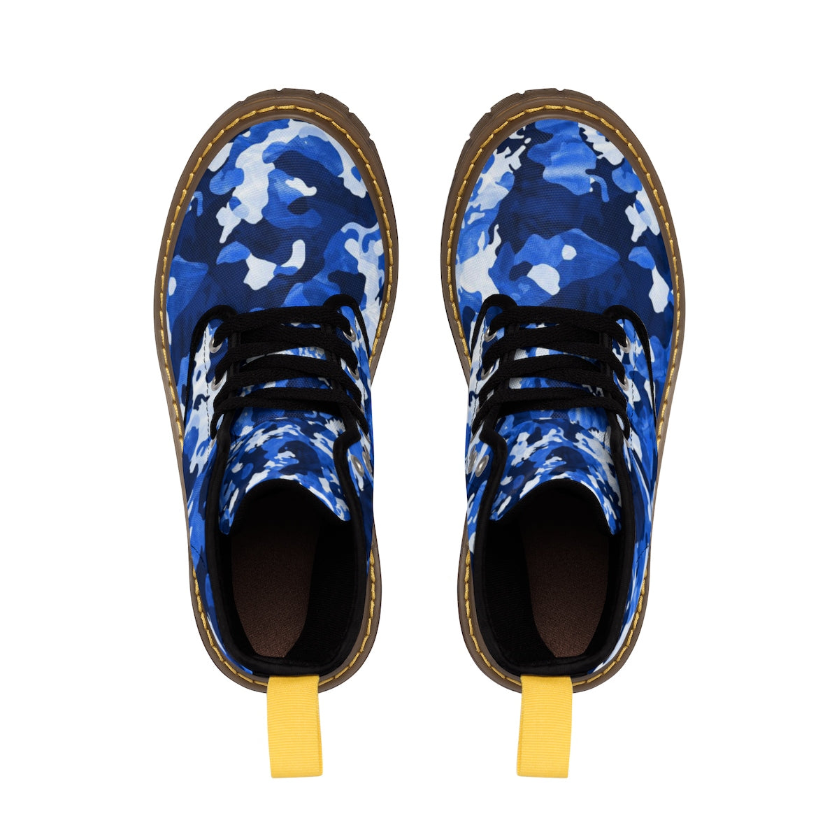 Camo Blue Men's Canvas Boots
