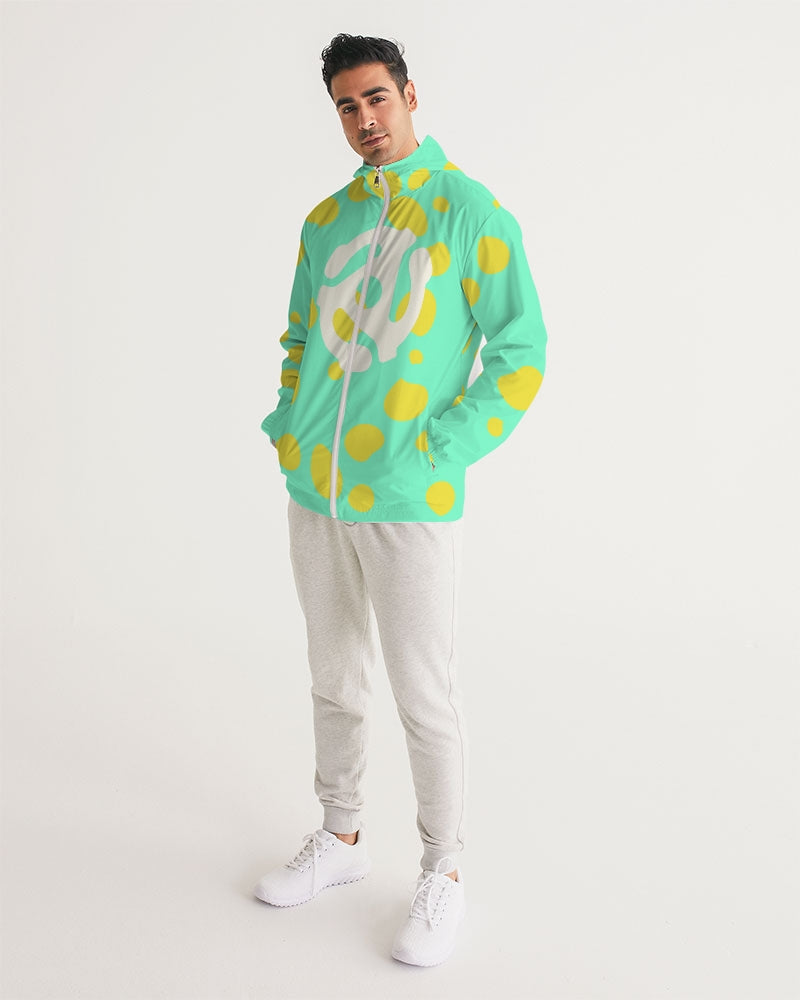 Sea Foam Record Vibe Men's Windbreaker