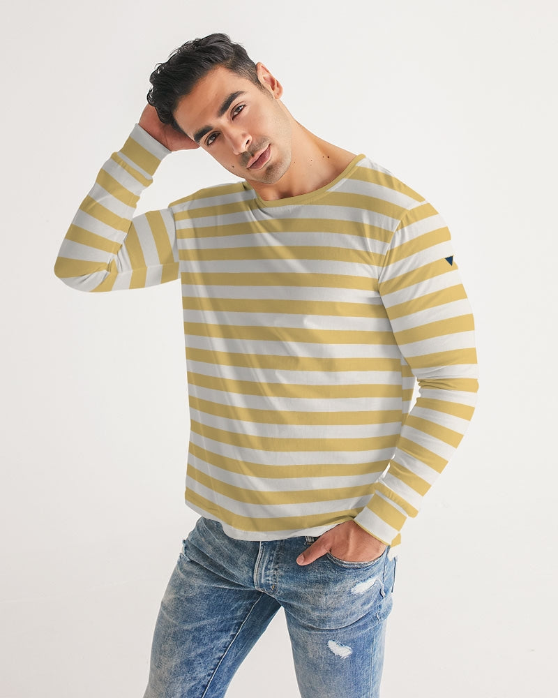 Classic Vluxe Yellow Stripe Men's Long Sleeve Tee
