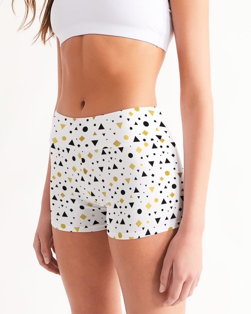 New Dots Women's Mid-Rise Yoga Shorts