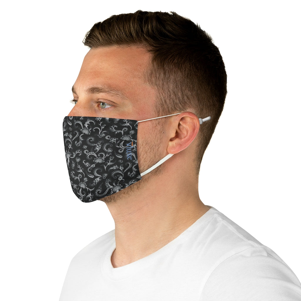 Tapestry Black Double Layer Fabric Face Mask from Vluxe by Lucky Nahum