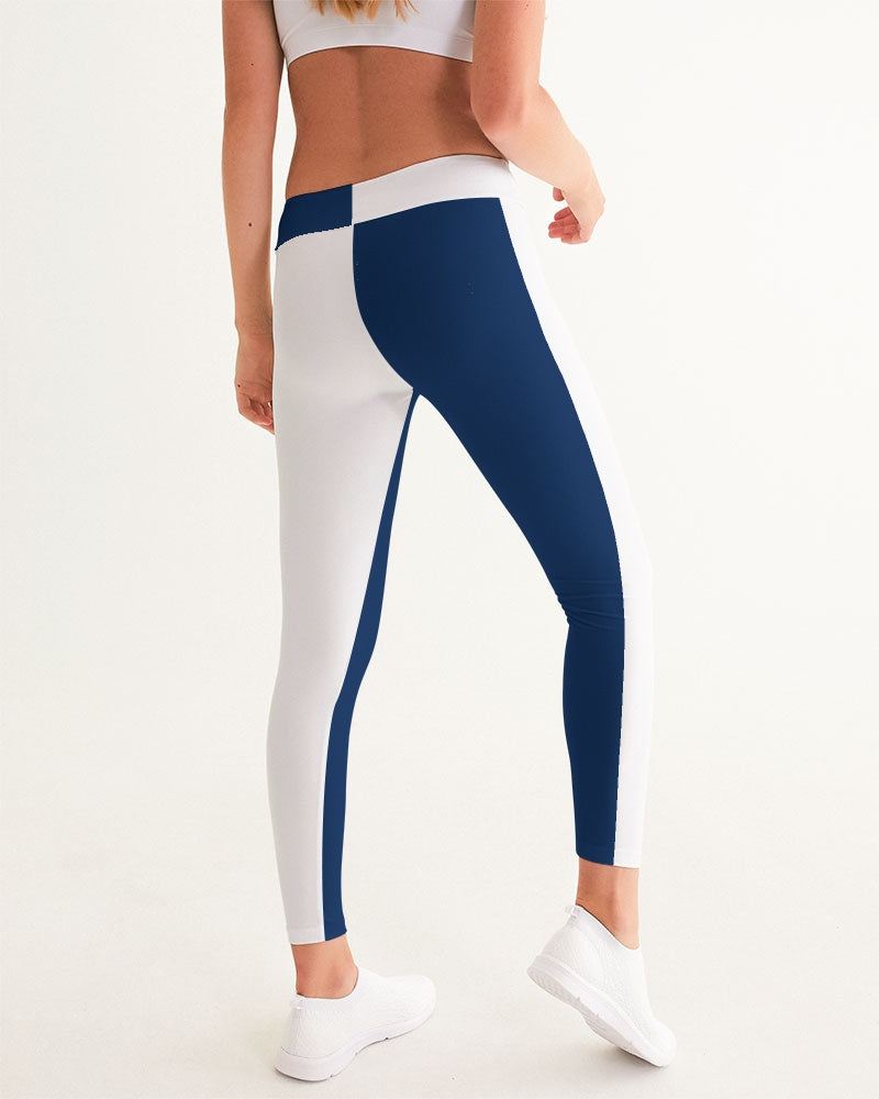 Blocks Navy Seas Women's Yoga Pants