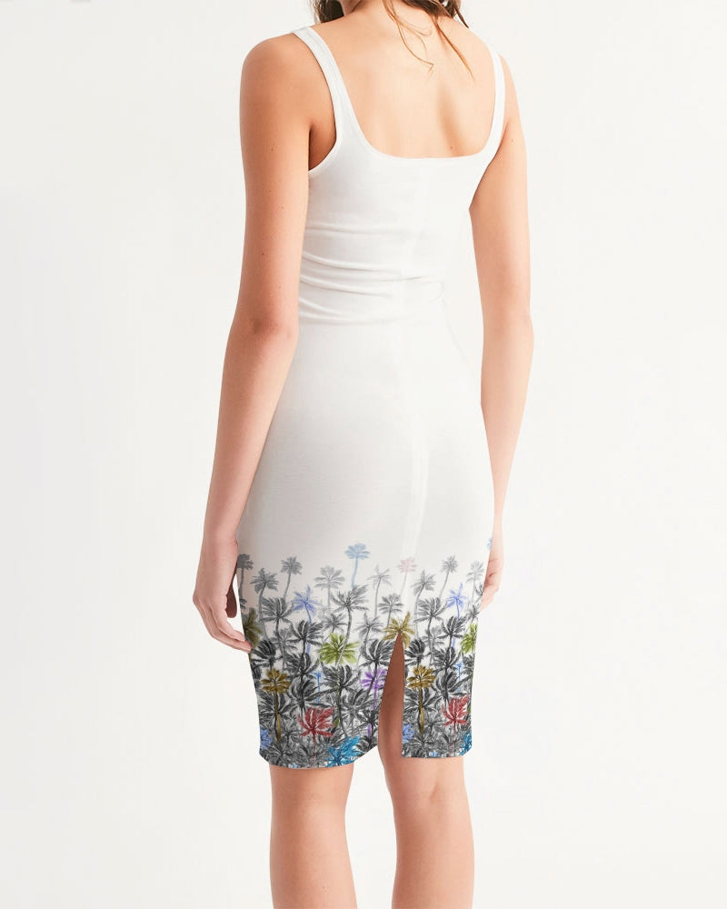 Tropical Winds Women's Midi Bodycon Dress