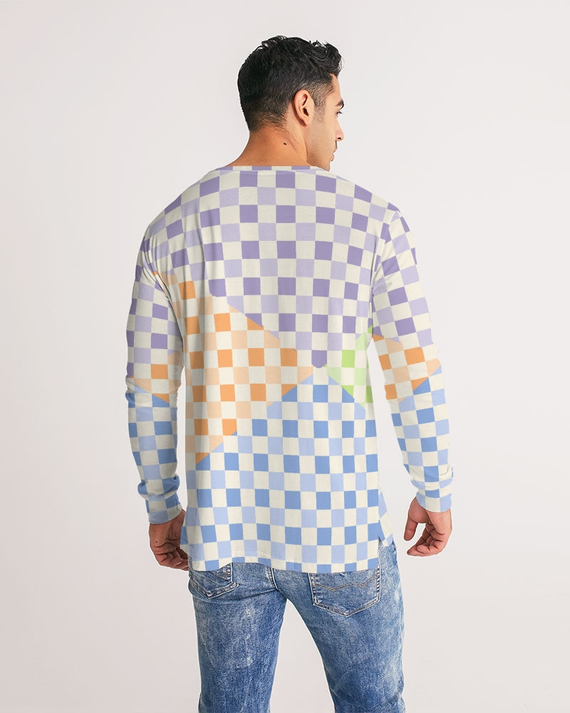 Criss Cross Check Multi Men's Long Sleeve Tee