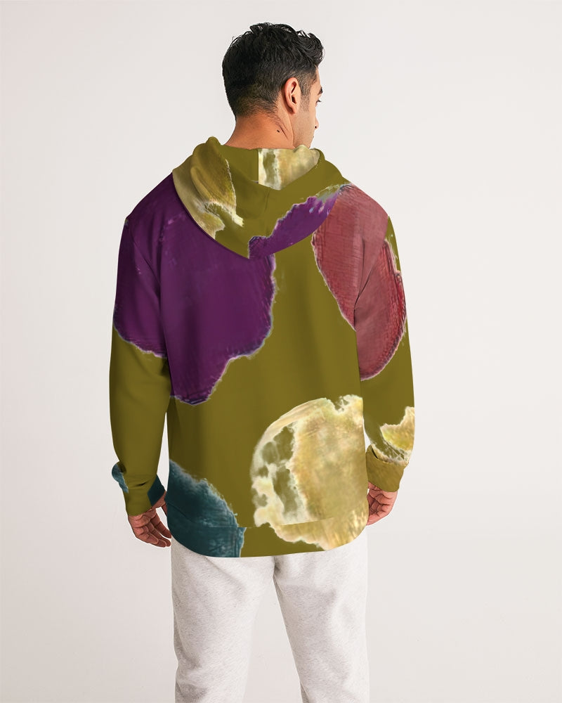 Splash Olive Men's Hoodie| Always Get Lucky