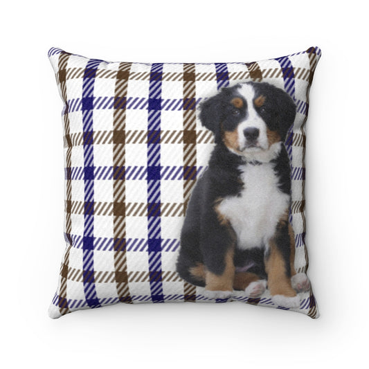 Bernese Multi Faux Suede Square Pillow