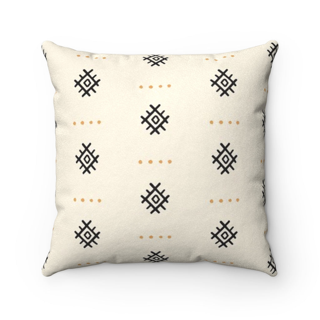 Amastan Amezigh Natural Faux Suede Square Pillow