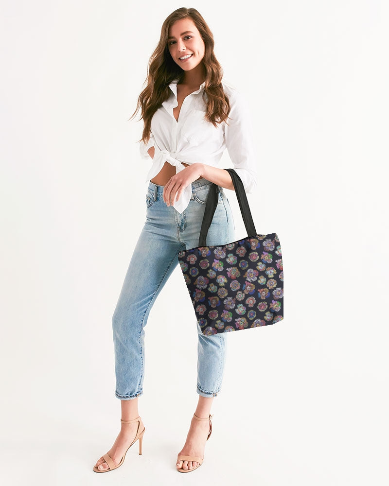Blooming Canvas Zip Tote